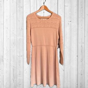 Julia Jordan Blush Lace Midi Dress